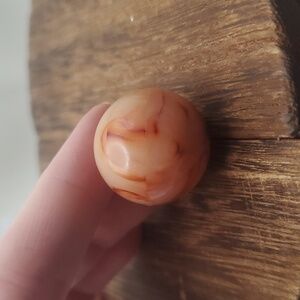 Peaches and‎ marmalade marble bead large